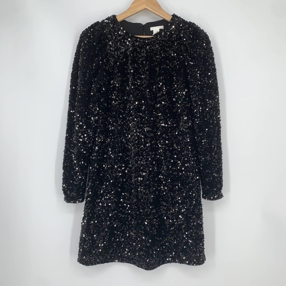 H&M  Black Sequin Mini Dress